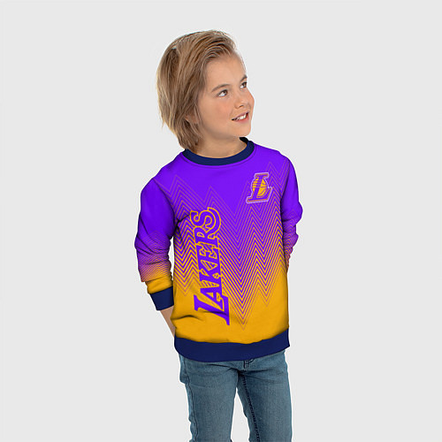 Детский свитшот LOS ANGELES LAKERS ЛЕЙКЕРС / 3D-Синий – фото 3