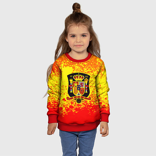 Детский свитшот Сборная Испании / 3D-Красный – фото 4