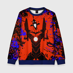 Свитшот детский Евангелион Evangelion, цвет: 3D-синий