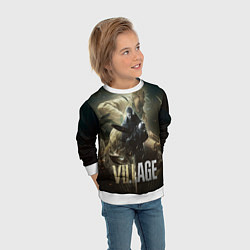 Свитшот детский Итан,Крис и деревня RE8, цвет: 3D-белый — фото 2