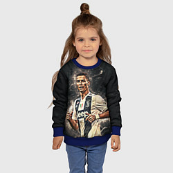 Свитшот детский Криштиану Роналду Ювентус, цвет: 3D-синий — фото 2