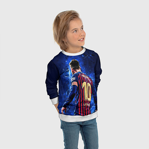 Детский свитшот Leo Messi Лео Месси 10 / 3D-Белый – фото 3