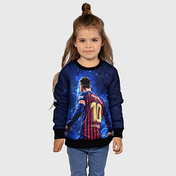 Свитшот детский Leo Messi Лео Месси 10, цвет: 3D-черный — фото 2