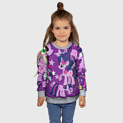 Свитшот детский Twilight Sparkle, цвет: 3D-меланж — фото 2