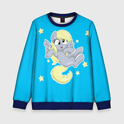 Свитшот детский Пони в звёздном небе, цвет: 3D-синий