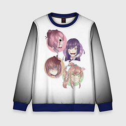Свитшот детский Doki Doki Literature Club, цвет: 3D-синий