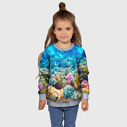 Свитшот детский Риф, цвет: 3D-меланж — фото 2