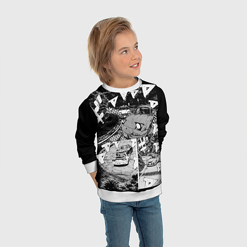 Детский свитшот Initial d / 3D-Белый – фото 3