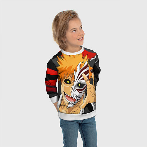 Детский свитшот Bleach, Ичиго Куросаки / 3D-Белый – фото 3