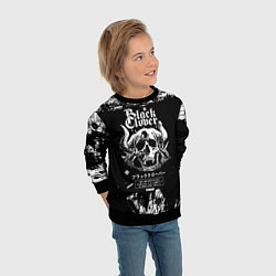 Свитшот детский Чёрный клевер череп демона, цвет: 3D-черный — фото 2