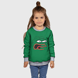 Свитшот детский Pepe skin, цвет: 3D-меланж — фото 2