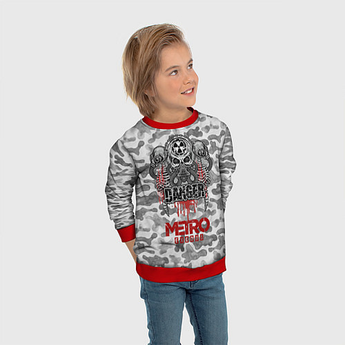 Детский свитшот Metro DANGER / 3D-Красный – фото 3