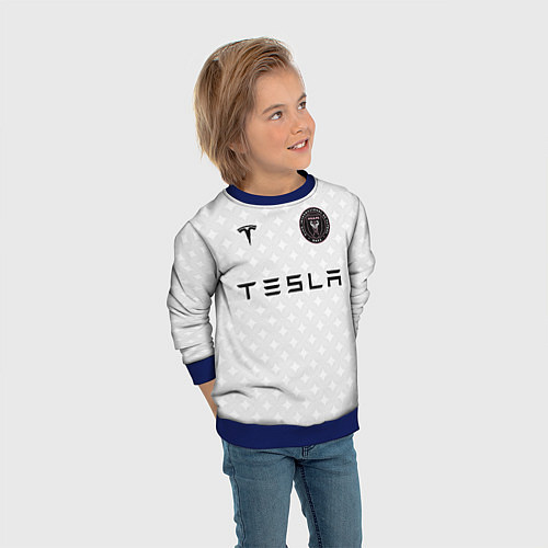 Детский свитшот INTER MIAMI FC TESLA KIT / 3D-Синий – фото 3