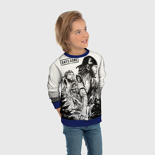 Детский свитшот Days Gone / 3D-Синий – фото 3