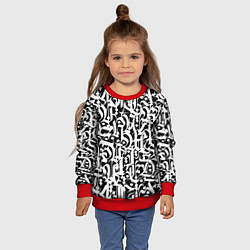 Свитшот детский КАЛЛИГРАФИЯ CALLIGRAPHY, цвет: 3D-красный — фото 2
