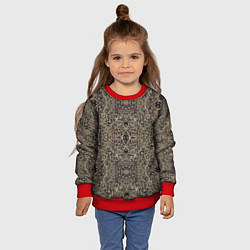 Свитшот детский КрасиВые Узоры Ковра, цвет: 3D-красный — фото 2