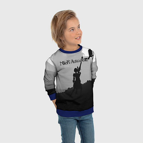 Детский свитшот Nier Automata Z / 3D-Синий – фото 3