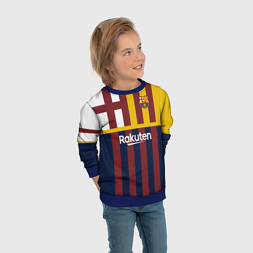 Детский свитшот BARCELONA FC БАРСЕЛОНА ФК BARCA / 3D-Синий – фото 3