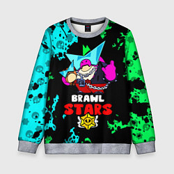 Свитшот детский Плохиш Базз, Buzz Brawl Stars, цвет: 3D-меланж