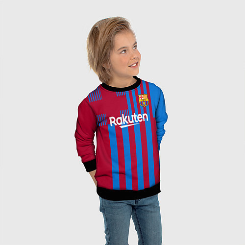 Детский свитшот Месси Барселона 20212022 / 3D-Черный – фото 3
