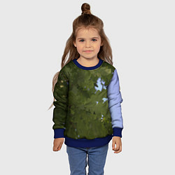 Свитшот детский Летние дубы, цвет: 3D-синий — фото 2