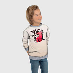 Свитшот детский Кенма Козуме и Куроо Тецуро Старшая Некома, цвет: 3D-меланж — фото 2