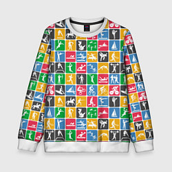 Свитшот детский СПОРТ, цвет: 3D-белый