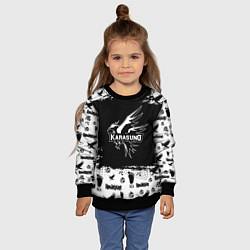 Свитшот детский Старшая школа Карасуно, цвет: 3D-черный — фото 2