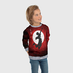 Свитшот детский Шоё Хината прыжок Haikyu!!, цвет: 3D-меланж — фото 2