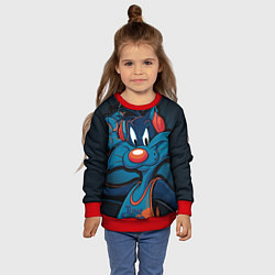 Свитшот детский Sylvester the Cat, цвет: 3D-красный — фото 2