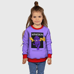 Свитшот детский Maneskin, цвет: 3D-красный — фото 2