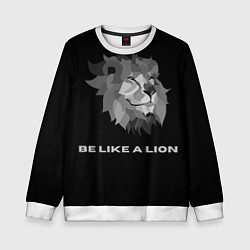 Свитшот детский BE LIKE A LION, цвет: 3D-белый