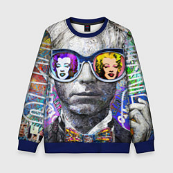 Свитшот детский Andy Warhol Энди Уорхол, цвет: 3D-синий