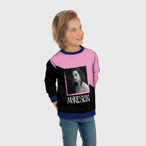 Детский свитшот Maneskin Domiano / 3D-Синий – фото 3