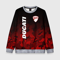 Свитшот детский DUCATI ДУКАТИ КАМУФЛЯЖ, цвет: 3D-меланж