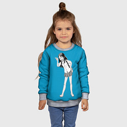 Свитшот детский Nagatoro Posing, цвет: 3D-меланж — фото 2