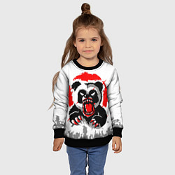 Свитшот детский Злая Кровавая Панда, цвет: 3D-черный — фото 2