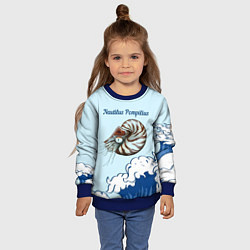 Свитшот детский Nautilus Pompilius океан, цвет: 3D-синий — фото 2
