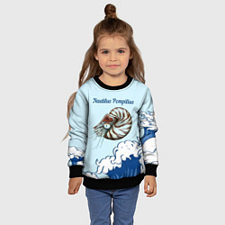 Свитшот детский Nautilus Pompilius океан, цвет: 3D-черный — фото 2