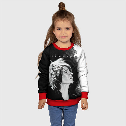 Детский свитшот Zемфира Зефира / 3D-Красный – фото 4