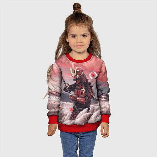 Детский свитшот Ghost of Tsushim Призрак Цусимы Z / 3D-Красный – фото 4