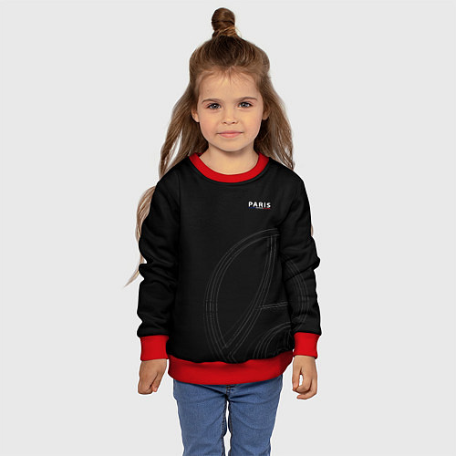 Детский свитшот PSG Core Big Logo Black New 202223 / 3D-Красный – фото 4