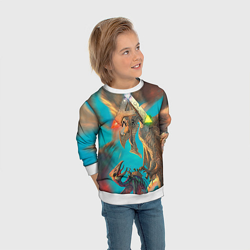 Детский свитшот Ark Survival АРК СУРВИВАЛ Z / 3D-Белый – фото 3