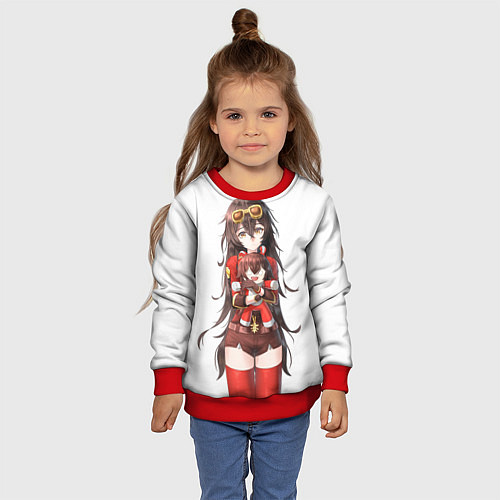 Детский свитшот Эмбер из Genshin Impact / 3D-Красный – фото 4