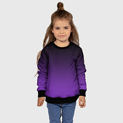 Свитшот детский Ночной градиент Фиолетовый, цвет: 3D-черный — фото 2