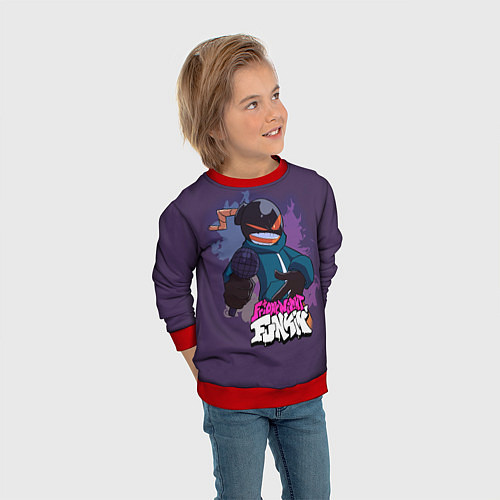 Детский свитшот Friday Night Funkin УИТТИ / 3D-Красный – фото 3