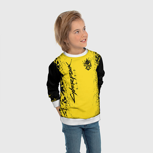 Детский свитшот CYBERPUNK 2077 КИБЕРПАНК 2077 / 3D-Белый – фото 3