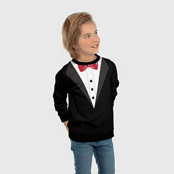 Свитшот детский Смокинг, цвет: 3D-черный — фото 2