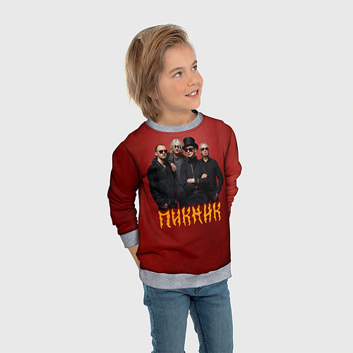 Детский свитшот Группа Пикник / 3D-Меланж – фото 3