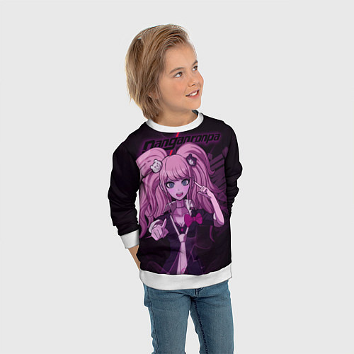 Детский свитшот Джунко Эношима Данганронпа / 3D-Белый – фото 3
